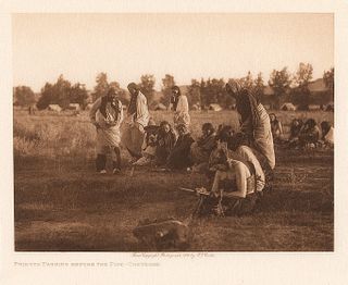 Edward S. Curtis, Priests Passing Before the Pipe - Cheyenne, 1910