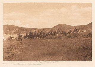Edward S. Curtis, Warrior Society Encircling Camp - Cheyenne, 1910