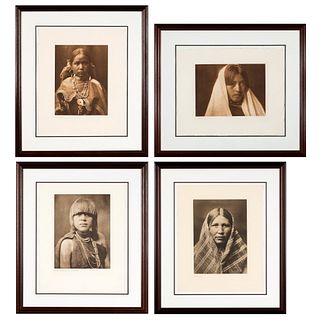 Edward S. Curtis, Group of Four Maidens Restrike Photogravures