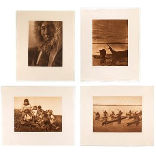 Edward S. Curtis, Group of Four Restrike Photogravures: Inuit