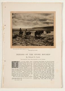 Edward S. Curtis, Indians of the Stone House from Scribner's Magazine, 1909