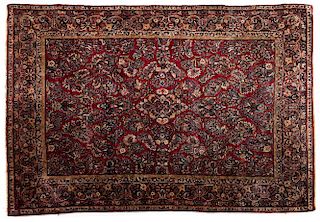 Semi-Antique Persian Sarouk Room Size Rug
