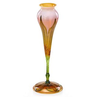 TIFFANY STUDIOS Floriform Favrile glass vase