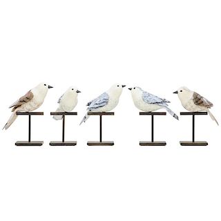 MARC PETROVIC Five small glass bird sculptures