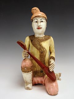 ASIAN STYLE MUSICIAN STATUE