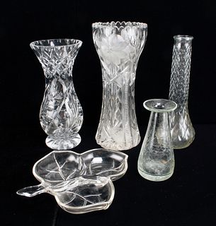 CRYSTAL AND CUT GLASS LOT