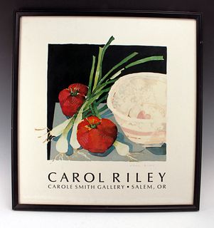 CAROL RILEY SIGNED POSTER OF WATERCOLOR