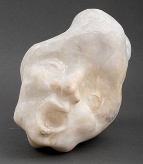 Norman Carton 'Screaming Face' Marble Sculpture