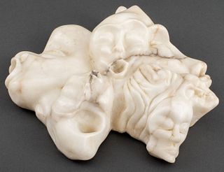 Norman Carton 'Grotesque Faces' Marble Sculpture