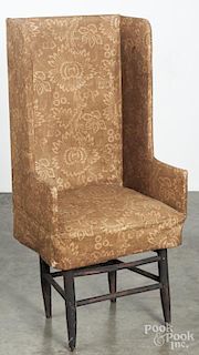 Contemporary ''make-do'' wing back chair. Provenance: Barbara Hood's Country Store, West Grove, PA.