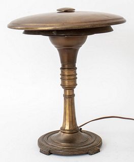 Art Deco Gilt Metal Table Lamp