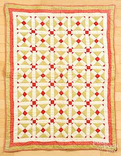Pennsylvania patchwork crib quilt, early 20th c., 31'' x 39''. Provenance: Barbara Hood