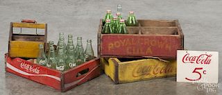 Soda related items, 20th c., to include a Coca-Cola carrier, a Royal Crown Cola case