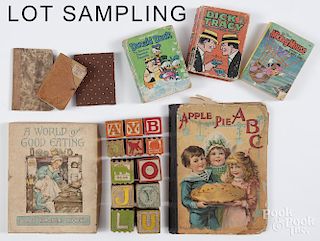 Children's books, 19th/20th c., together with a group of wood blocks. Provenance: Barbara Hood