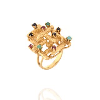 Gem Stone and 14K Ring