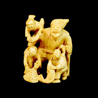 Antique Japanes Figural Group