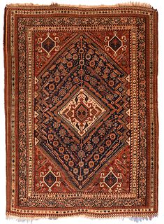 Antique Qashqai Rug, 4'8'' x 6'2'' (1.42 x 1.88 M)