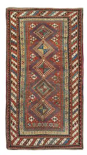 Antique Kazak Rug, 3'10" x 6'11" (1.17 x 2.11 M)