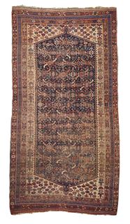 Antique Qashqai Rug, 4'6" x 8'4" (1.37 x 2.54 M)