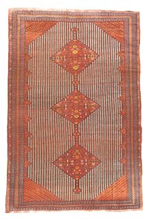 Antique Afshar Rug, 7'3" x 10'11 (2.21 x 3.33 M)