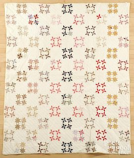 Two patchwork quilts, 20th c., to include a wild goose chase pattern, 79'' x 64 1/2''