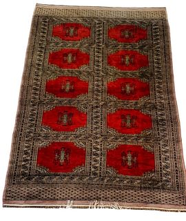 Vintage Persian Hand Woven Silk Rug 8' x 5.67'