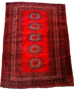 Vintage Persian Hand Woven Wool Rug 5' x 3.75'