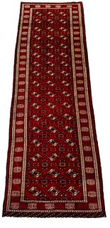 Vintage Persian Hand Made Wool Runner Rug