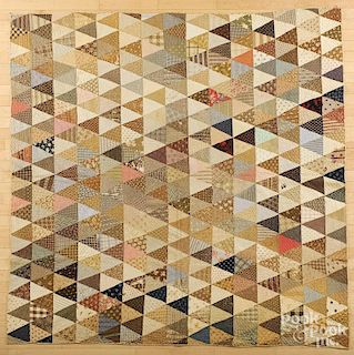 York County, Pennsylvania Thousand Pyramids patchwork quilt, late 19th c., 78'' x 78''.