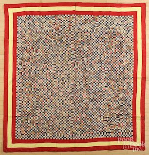 York County, Pennsylvania postage stamp patchwork quilt, late 19th c.