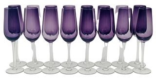16 Pc. Purple Wine Glass Set