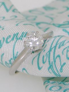 Tiffany & Co Platinum Round Diamond Solitaire Ring