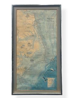 Vintage MAP 1970 GHOST FLEET OF THE OUTER BANKS