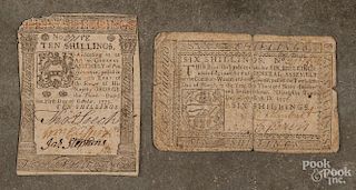 Hall & Sellers, Pennsylvania Continental currency, dated 1773