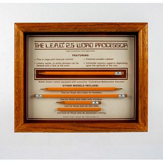 Vintage L.E.A.D. 2.5 Word Processor Pencils Plaque