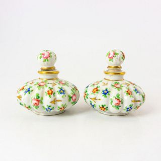 Pair Of Antique Sevres Porcelain Perfume Bottles