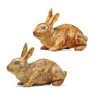 WELLER Two Muskota rabbit garden ornaments