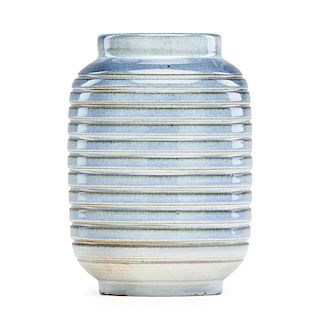 NEWCOMB COLLEGE Ribbed vase