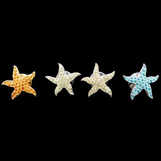 Swarovski Crystal Pins, Starfish Set