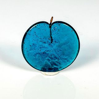 Blue Art Glass Medallion St. George