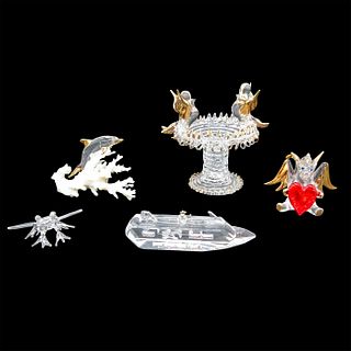5pc Miniature Decorative Glass Figurines
