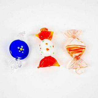 3pc Murano Art Glass Candy Ornament Figures