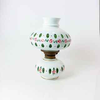 Vintage Kosmos Brenner Porcelain & Glass Oil Lamp