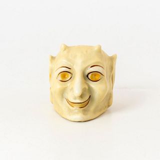 Vintage Figural Ceramic Devil Face Candlestick