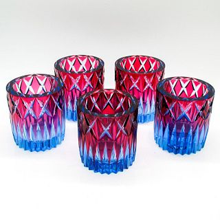 Set of 5 Glass Decorative Candle Holders