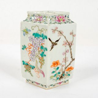 Antique Chinese Diamond Shaped Porcelain Vase