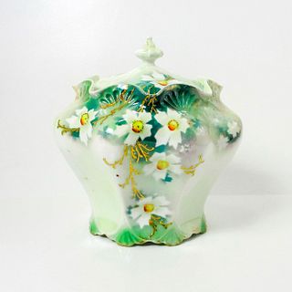 R.S. Prussia Antique Porcelain Lidded Bowl Vase Jar