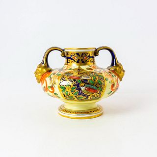 Royal Crown Derby Small Covered Jar with Figural Handles