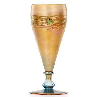 STEUBEN Gold Aurene glass vase