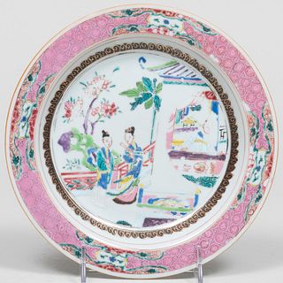 Chinese Export Famille Rose Porcelain Plate